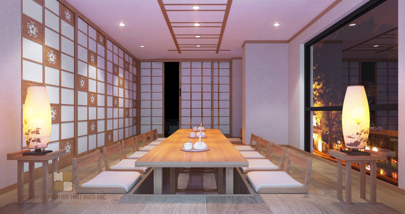 Thiết kế nội thất nhà hàng kiểu Nhật Haru sang trọng - Phòng VIP 3 - H2